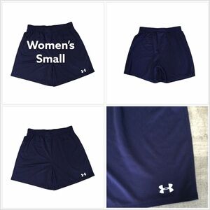 Women’s Under Armour S Small 4 - 6 Shorts Navy Blue Athletic Active Climalite